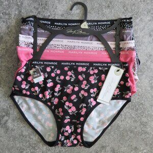 (#V) MARILYN MONROE 5-Pack Briefs Underwear Panties. NWT